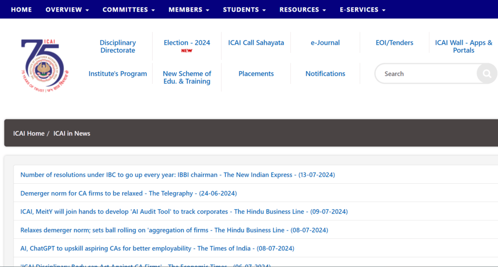 ICAI CA Foundation Result Live Updates 2024