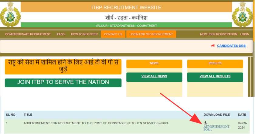 ITBP Recruitment 2024 Notification